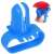 Springos blue balloon tying tool with demonstration