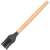 Springos black silicone basting brush with wooden handle