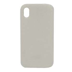 Fehér szilikon telefontok plüss bevonattal Apple iPhone XR-hez - Apple