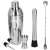 Springos stainless steel cocktail shaker set with muddler, jigger, bar spoon, pourer, and strainer
