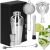Springos 8-teiliges Cocktail-Shaker-Set aus Edelstahl mit schwarzer Geschenkbox