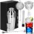 Springos 8-teiliges Cocktail-Shaker-Set aus Edelstahl mit schwarzer Geschenkbox und Cocktail