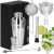 Springos 8-teiliges Cocktail-Shaker-Set aus Edelstahl mit schwarzer Geschenkbox