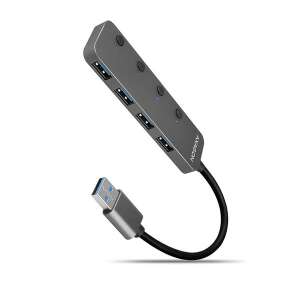 Axagon HUE-MSA 4-Port USB 3.2 Hub auf weißem Hintergrund - AXAGON USB-Hubs