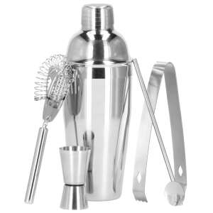 Springos 5-piece stainless steel cocktail shaker set with accessories - Cocktail Making Set