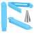 Blue plastic piping bag coupler