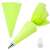 Green silicone piping bag with coupler and tip
