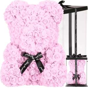 Ha7227 Med s ružami Premium Rose Bear Darček na Valentína 53655789 Nápady na darčeky