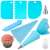 Springos 7 piece pastry decorating set with spatulas, piping bags and tips, used to decorate cupcakes