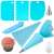 Springos 7 piece pastry decorating set with spatulas, piping bags and tips, used to decorate cupcakes
