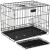 Sklopivi kavez za kućne ljubimce Springos 60x50x42cm s uklonjivom ladicom, crna metalna žica