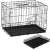 Springos Black Metal Pet Cage with Removable Tray