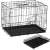 Springos Black Metal Pet Cage with Removable Tray