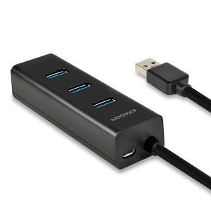 Axagon HUE-S2B 4-Port USB 3.0 Hub mit Schnellladung, schwarz - AXAGON