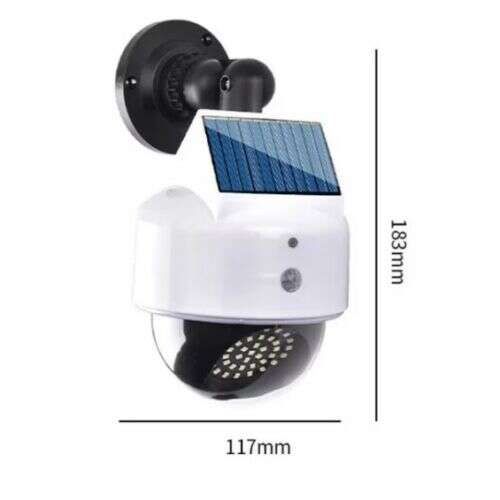 Solar Powered Lamp and Dummy Security Camera jx5116