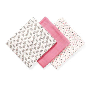 BabyOno bambusz Textil Pelenka 3db #rózsaszín 31057087 Textil pelenka