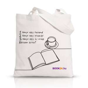 Book24 Vászontáska #fehér 45493849 Bevásárlóhálók, rendező táskák
