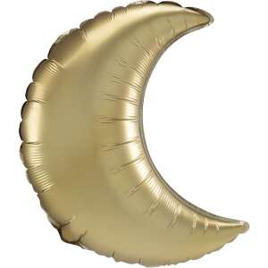 Gold, Arany szatén hold fólia lufi 66 cm 53691236 