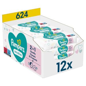 Pampers Sensitive Мокри кърпички 12x52бр 122780175