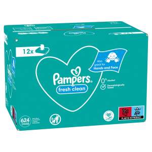Pampers Fresh Clean Törlőkendő 12x52db 47158823 Pampers Törlőkendők - Havi csomag