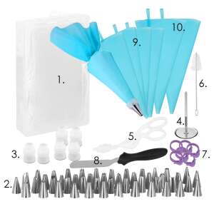 Springos cake decorating set with piping bags, tips, spatula, and more - Pastry decorating tool