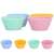 Springos silicone muffin cups, set of 12, pink, blue, yellow, mint