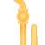 Springos Santa Claus walking stick, gold, 145 cm, plastic, costume accessory, Christmas party, holiday decoration, parts