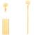 Springos Santa Claus walking stick, gold, 145 cm, plastic, costume accessory, Christmas party, holiday decoration, parts