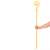 Springos Santa Claus walking stick, gold, 145 cm, plastic, costume accessory, Christmas party, holiday decoration, assembled