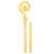 Springos Santa Claus walking stick, gold, 145 cm, plastic, costume accessory, Christmas party, holiday decoration, parts