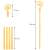 Springos Santa Claus walking stick, gold, 145 cm, plastic, costume accessory, Christmas party, holiday decoration, size chart
