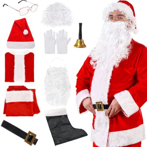 Springos Premium 10 piece Santa Claus costume set 120882281