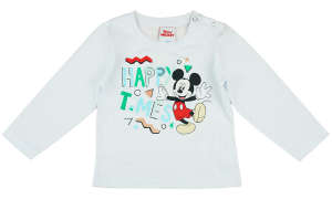 Disney Mickey Mouse hosszú ujjú póló fiúknak, fehér, Happy Times felirattal - Gyerek hosszú ujjú póló