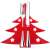 Red felt Christmas tree cutlery holder with fork and knife, Springos brand