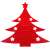 Red felt Christmas tree cutlery holder, Springos brand