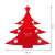 Red felt Christmas tree cutlery holder with dimensions, Springos brand