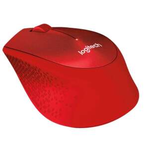 Logitech M330 Silent Plus wireless mouse, red, 2.4GHz, silent click, comfortable design - Mouse