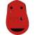 Logitech M330 Silent Plus wireless mouse, red, bottom view, 2.4GHz, silent click, comfortable design