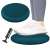 Springos balance cushion, blue, with pump, woman standing on it