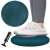 Springos balance cushion, blue, with pump, woman standing on it