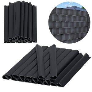 Set 20 cleme pentru panou de gard pentru intimitate in gradina, gri antracit