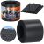 Springos graphite fence privacy tape roll, clips, installed fence example