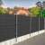 Springos Fence Tape, 4.75cm x 35m, 450g/m2, black, installed on a fence