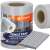Springos light grey fence tape, 19cm wide, 35m long, with 20 mounting clips