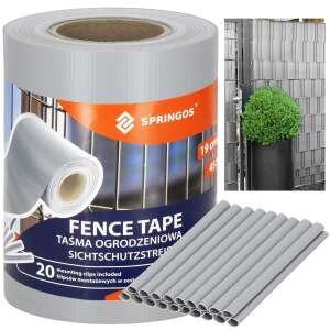 Panou de gard pentru intimitate in gradina, PVC, 35 x 0.19 m, gri