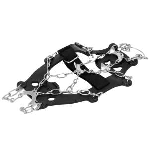 Снежни вериги Springos за обувки, показващи каишката и веригата - Безопасност и здраве при работа