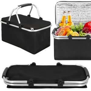 Geanta pentru picnic sau plaja, termoizolanta, 28 litri, negru