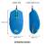 Mouse Gaming Logitech G102 Lightsync cu Fir, Albastru, dimensiuni