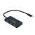 Akyga AK-AD-52 USB 3.1 Hub with 4 Ports, Type-C to USB adapter, black