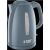 Czajnik Russell Hobbs Textures Grey izolowany na czarnym tle